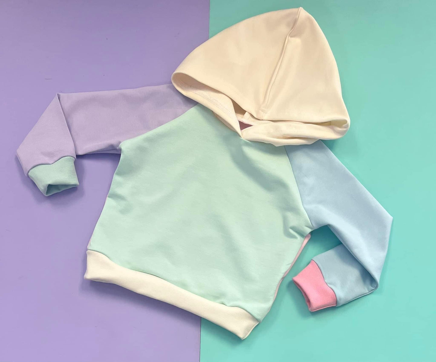 Colour Block Pullover Hoodie