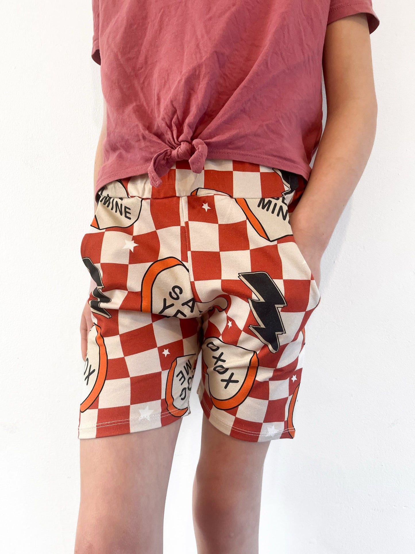 Pre Made Hearts Jogger Shorts | Bold & Playful Kids Shorts