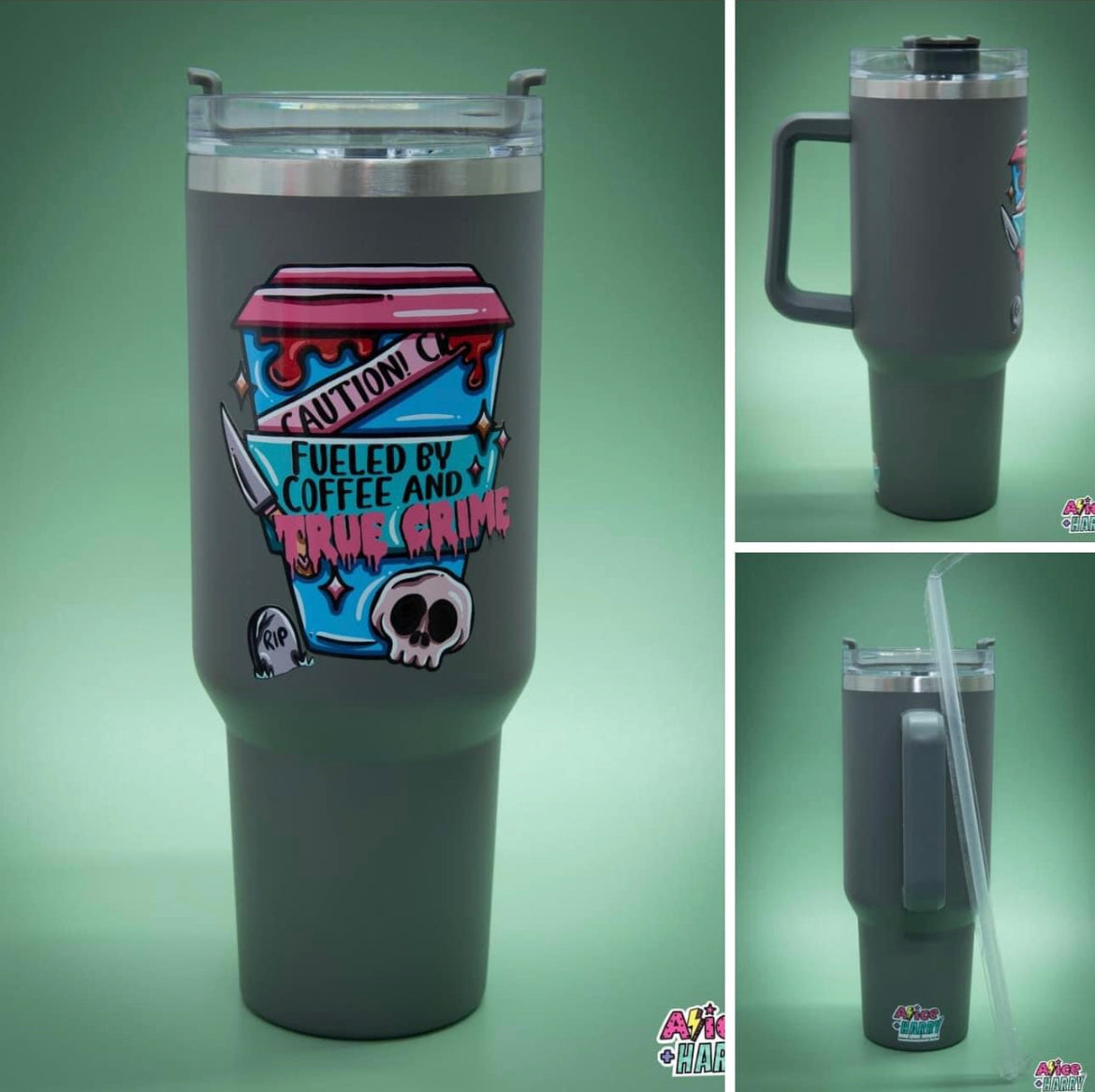 Coffee and Crime Thermal 40oz Large Flask