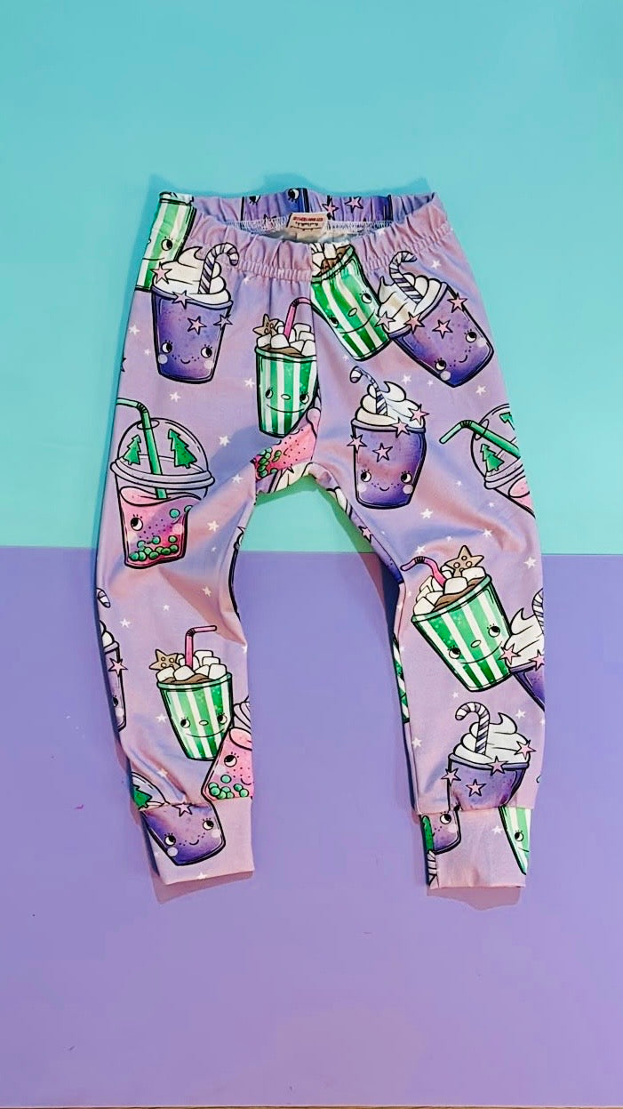 Pre Made Christmas Boba Drinks Leggings