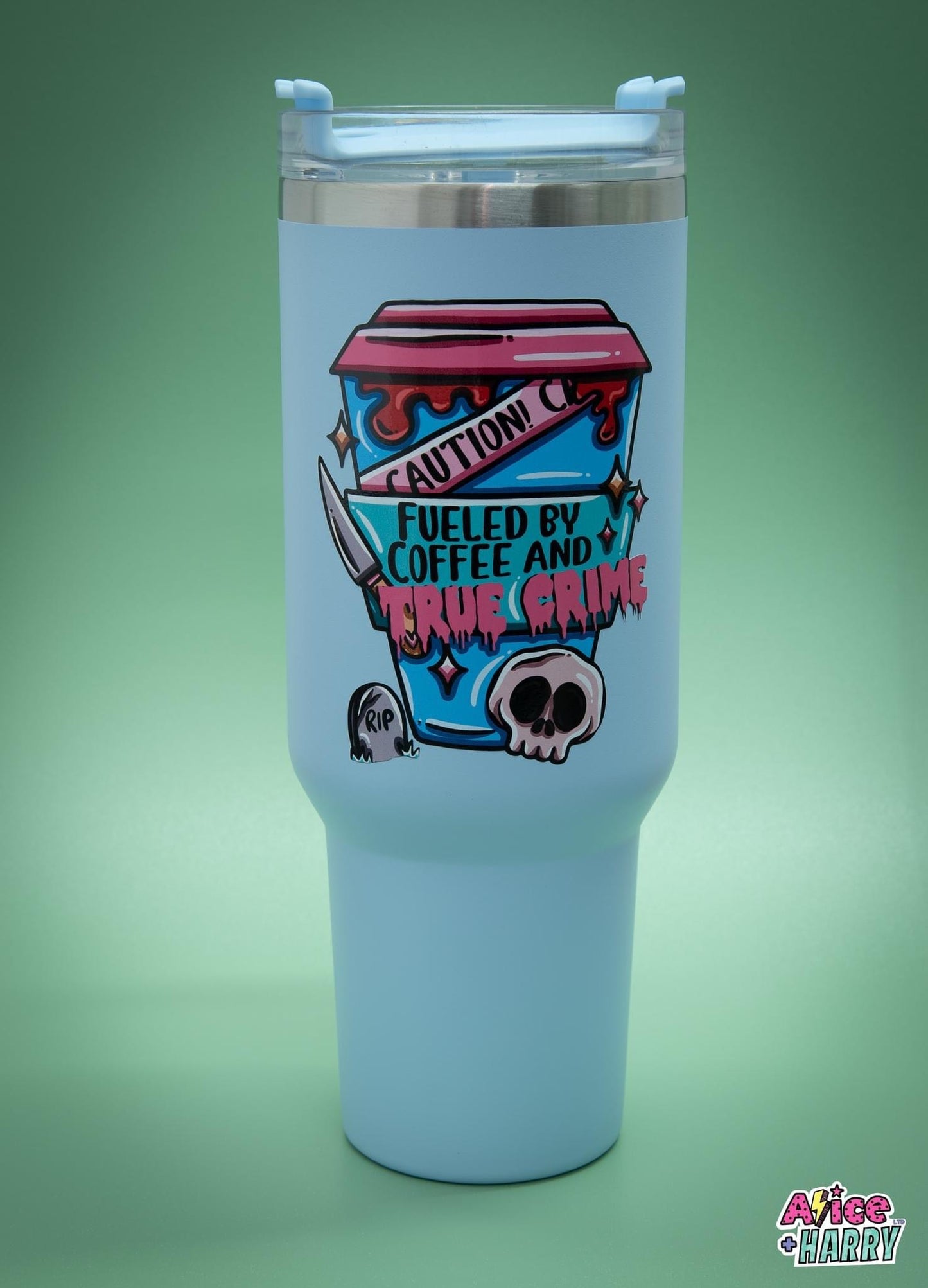 Coffee and Crime Thermal 40oz Large Flask