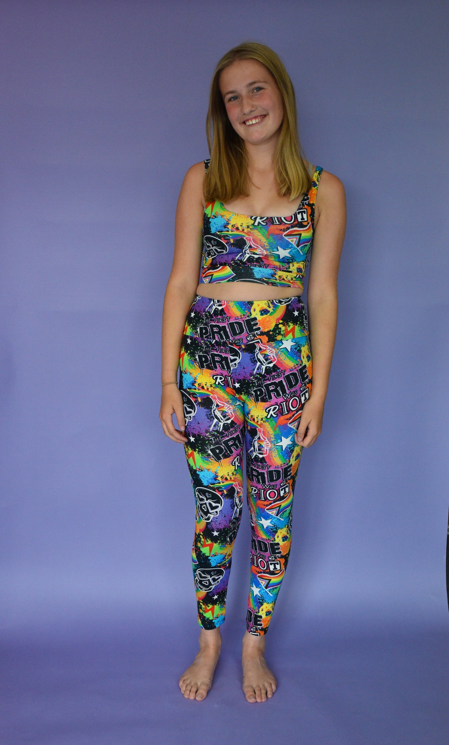 Pre Made Comfy Adult Crop Top - The First Pride was a Riot