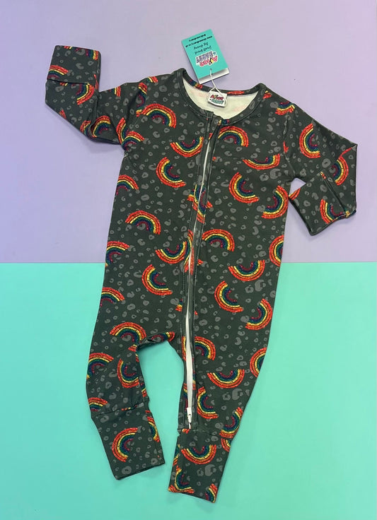 Ready To Post Rainbows Standard Jersey Zipped Sleepsuits