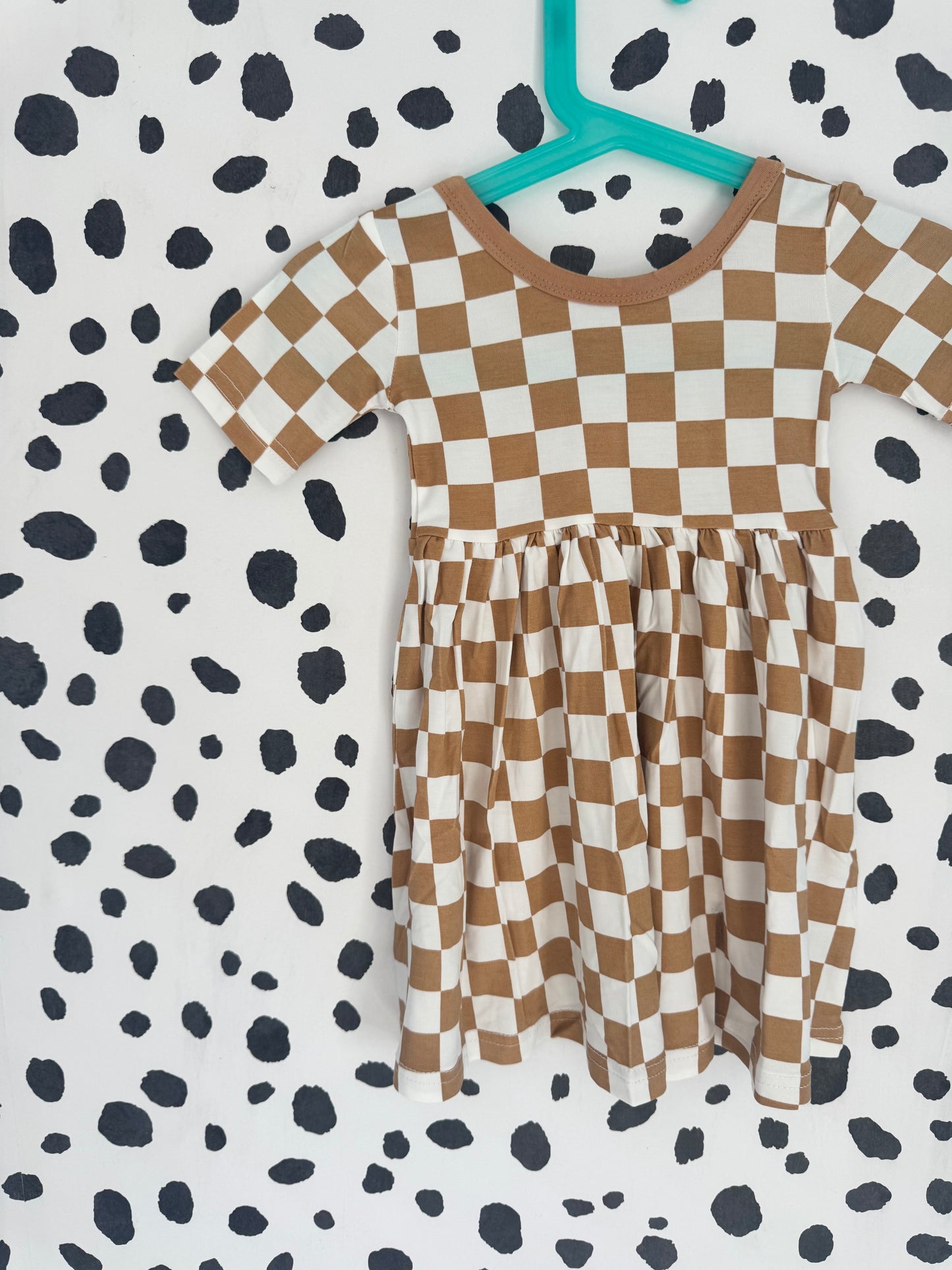 Pre Made Lightweight Ochre Check Summer Dresses