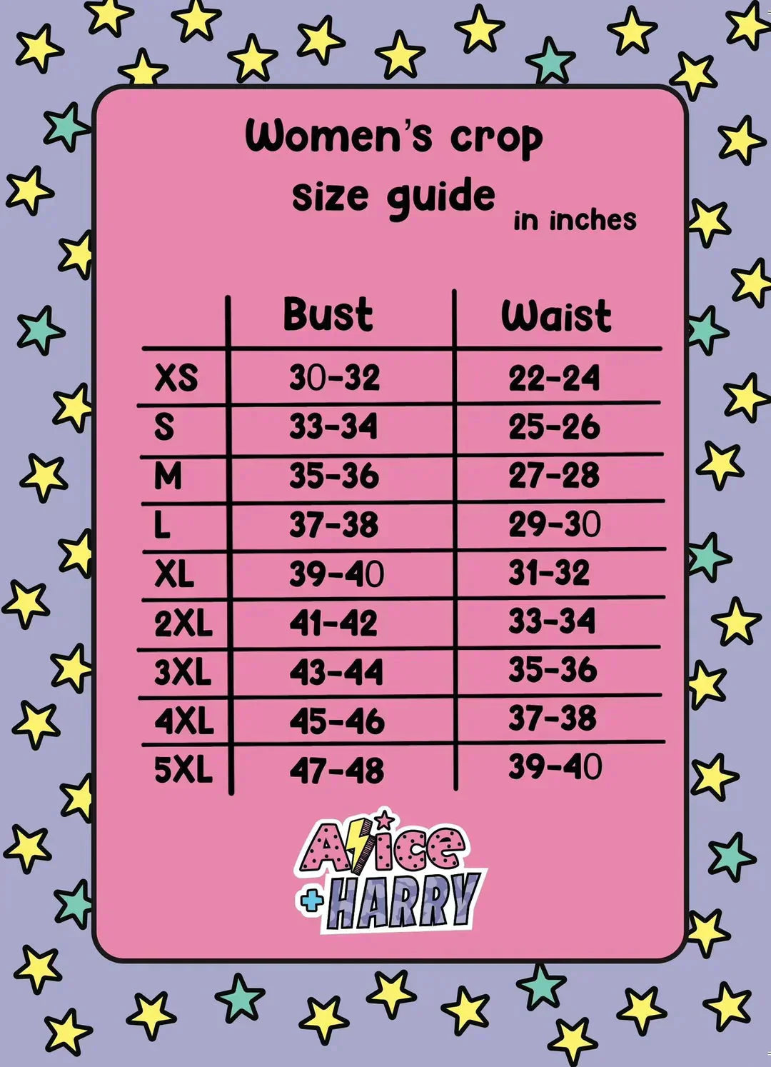 Pre Made Comfy Adult Crop Top - Sun and Moon