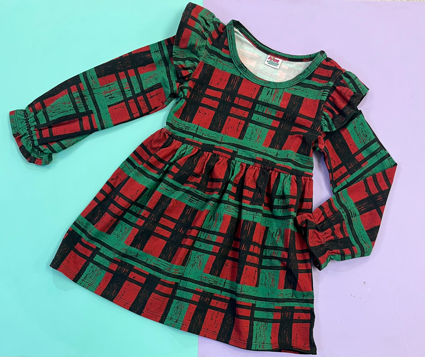 Pre Made Grunge Check Ruffle Dresses - Rebel Cute Edition