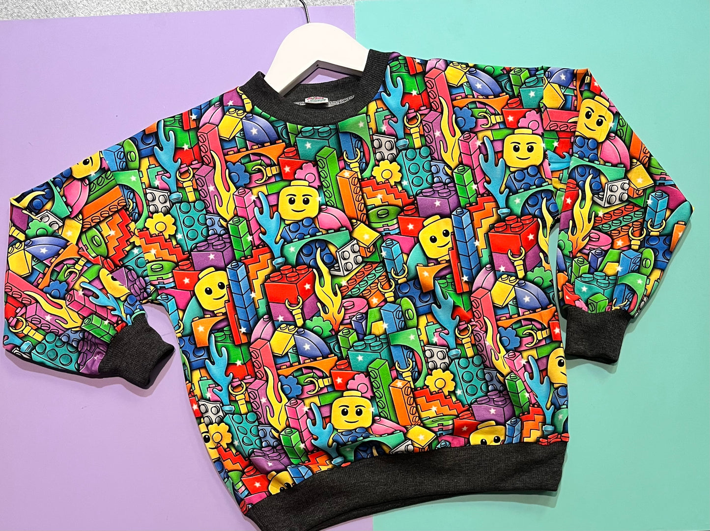 Pre Made Bright Bricks Slouchy Sweater