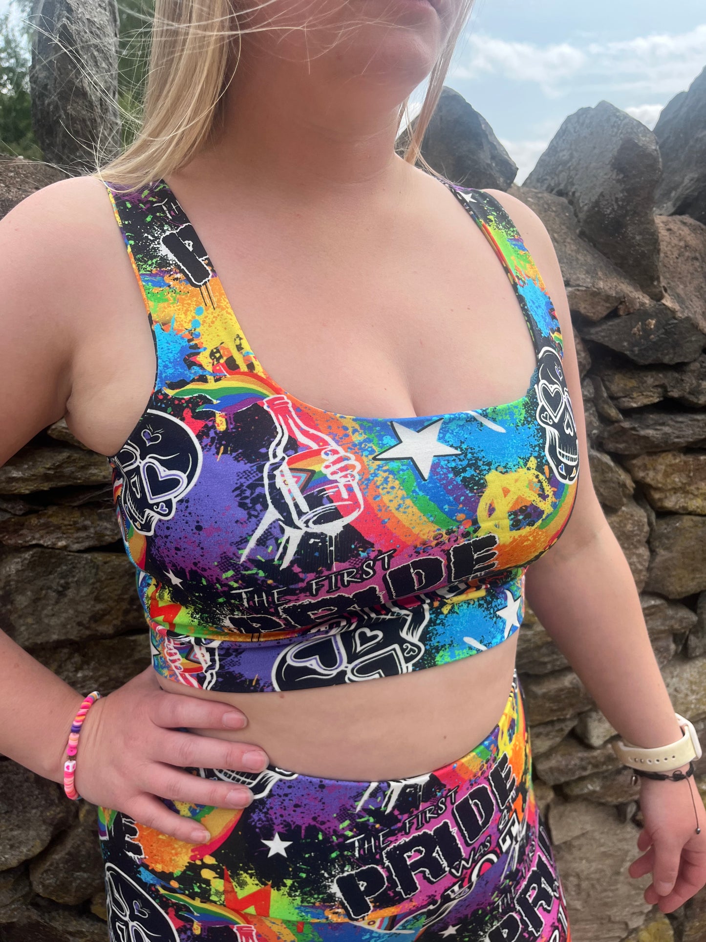 Pre Made Comfy Adult Crop Top - The First Pride was a Riot