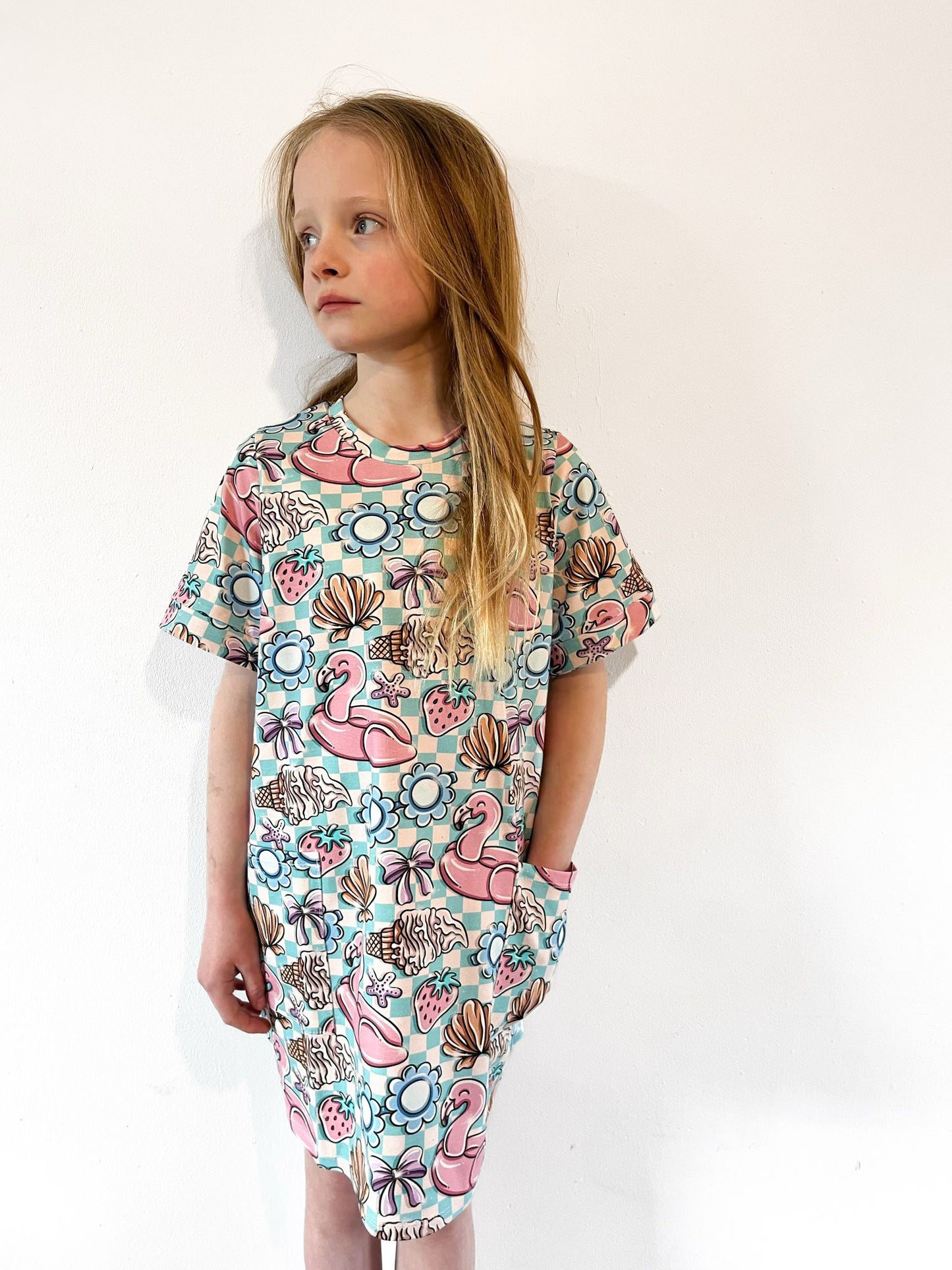 Pre Made Pastel Summer Smock Dress