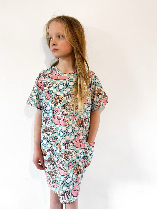 Pre Made Pastel Summer Smock Dress