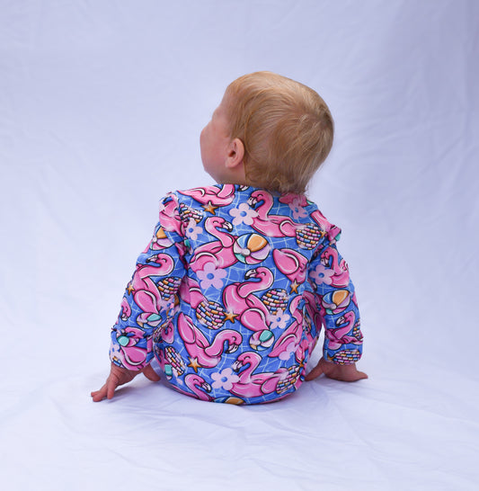 Ready To Post Flamingo Floatie Standard Jersey Zipped Sleepsuits