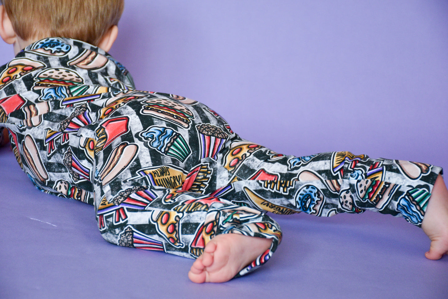 Ready To Post Always Hungry Standard Jersey Zipped Sleepsuits