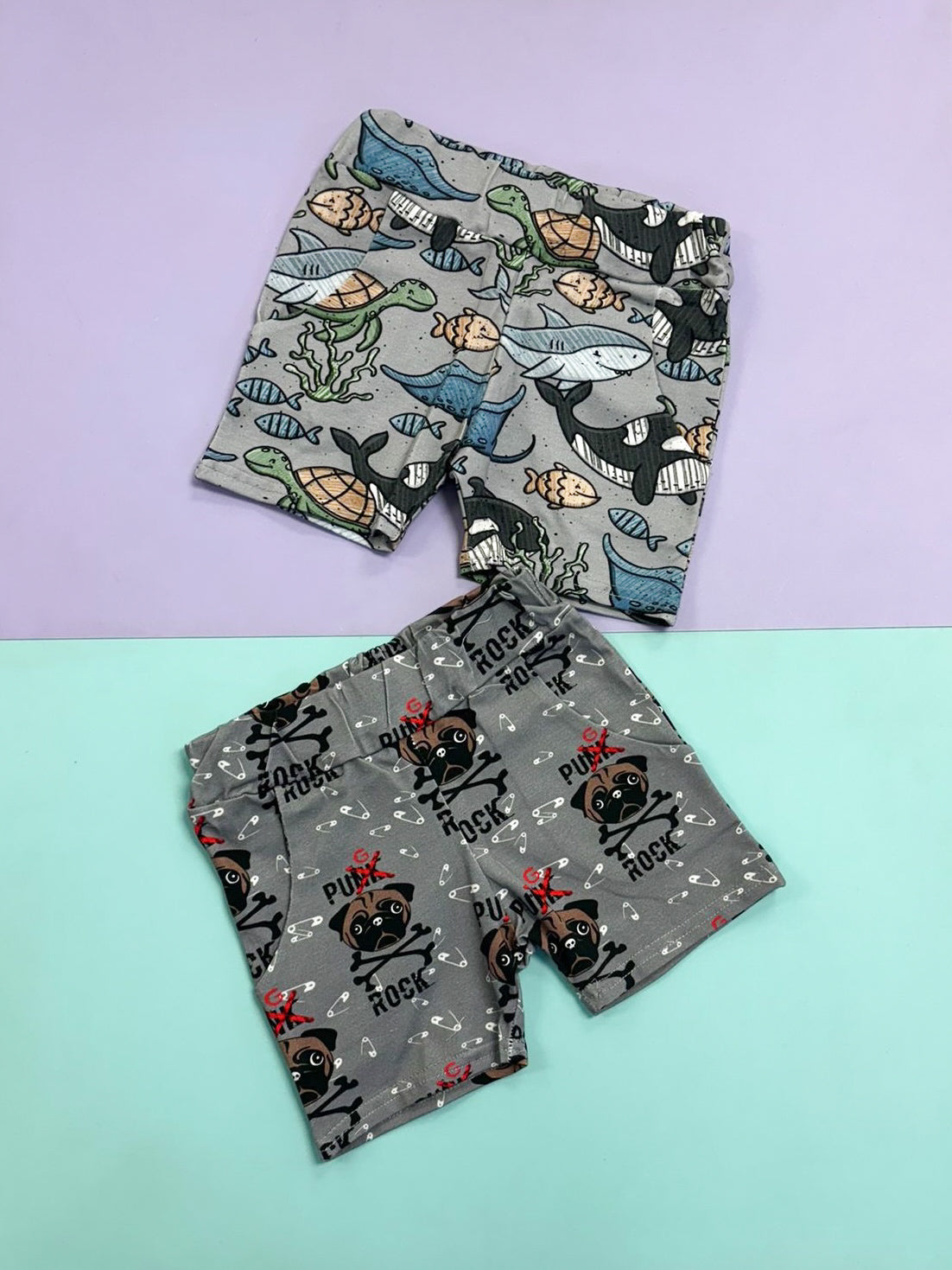 Pre Made Marine Animals Jogger Shorts