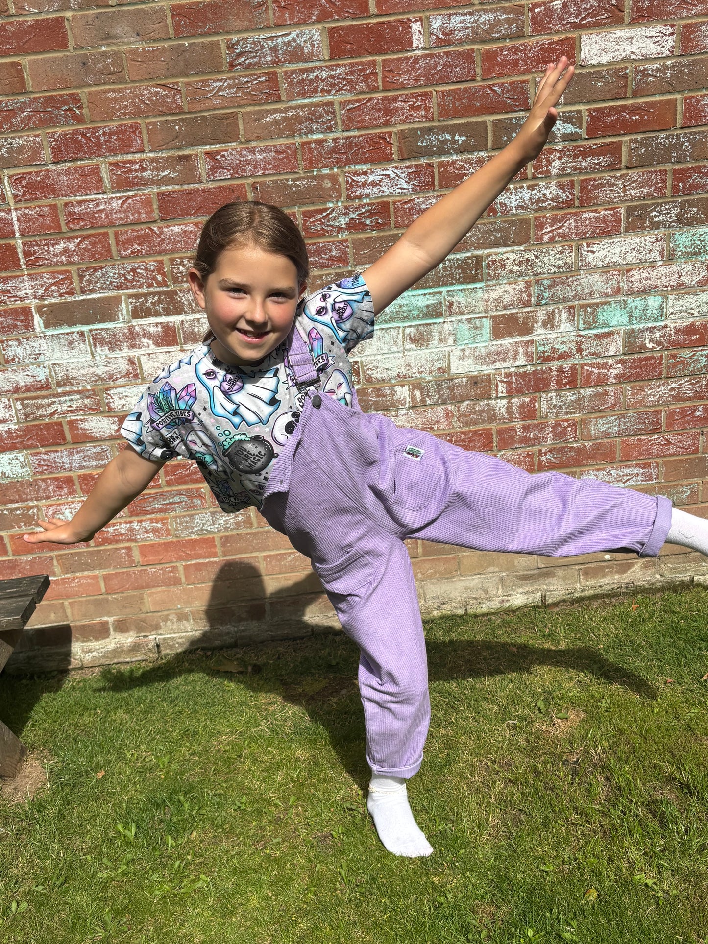 Pre Made Lilac Corduroy Dungarees