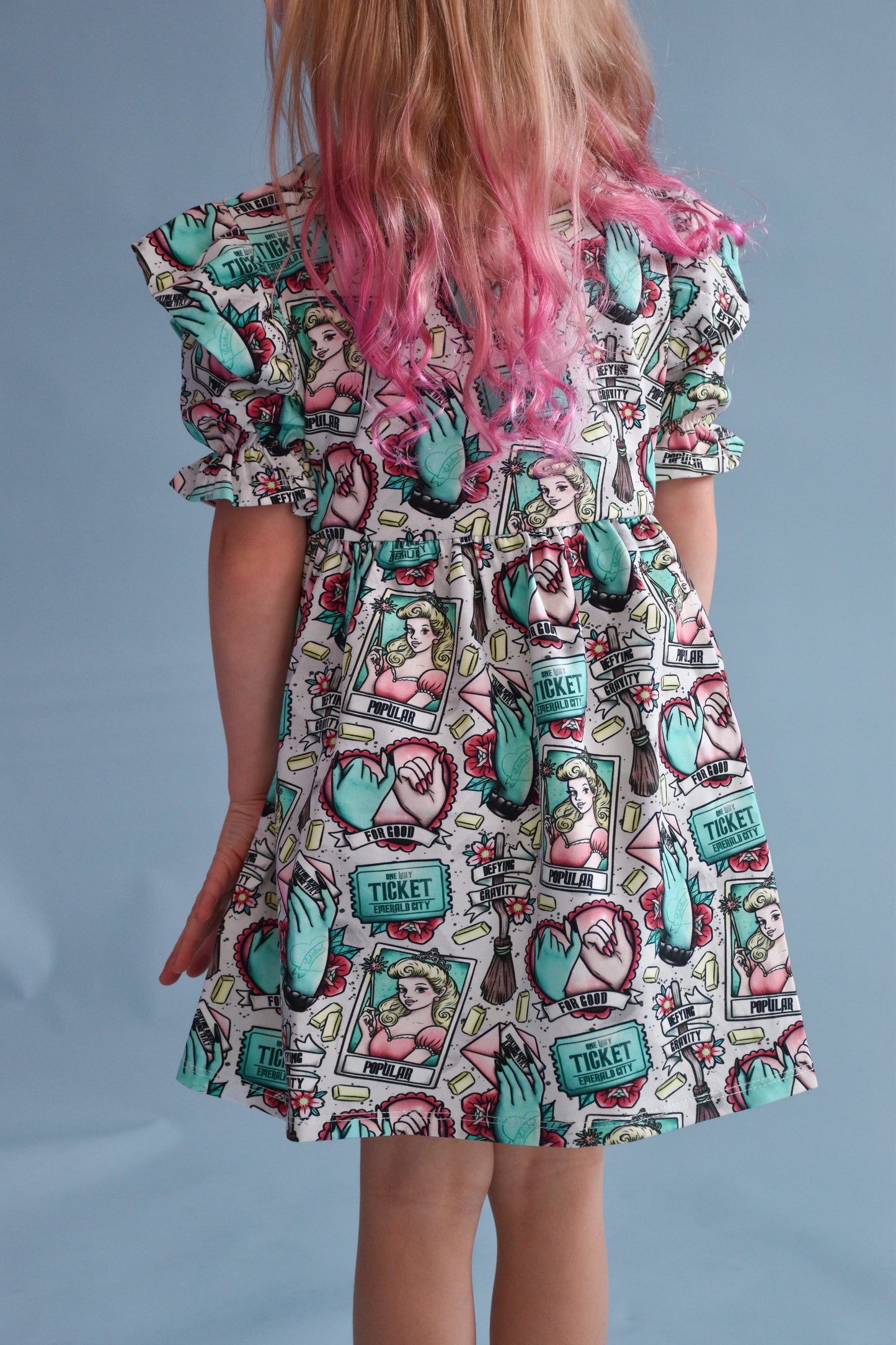 Pre Made Emerald City Short Sleeve Ruffle Dresses – Bold, Bright & Brilliantly Brave!