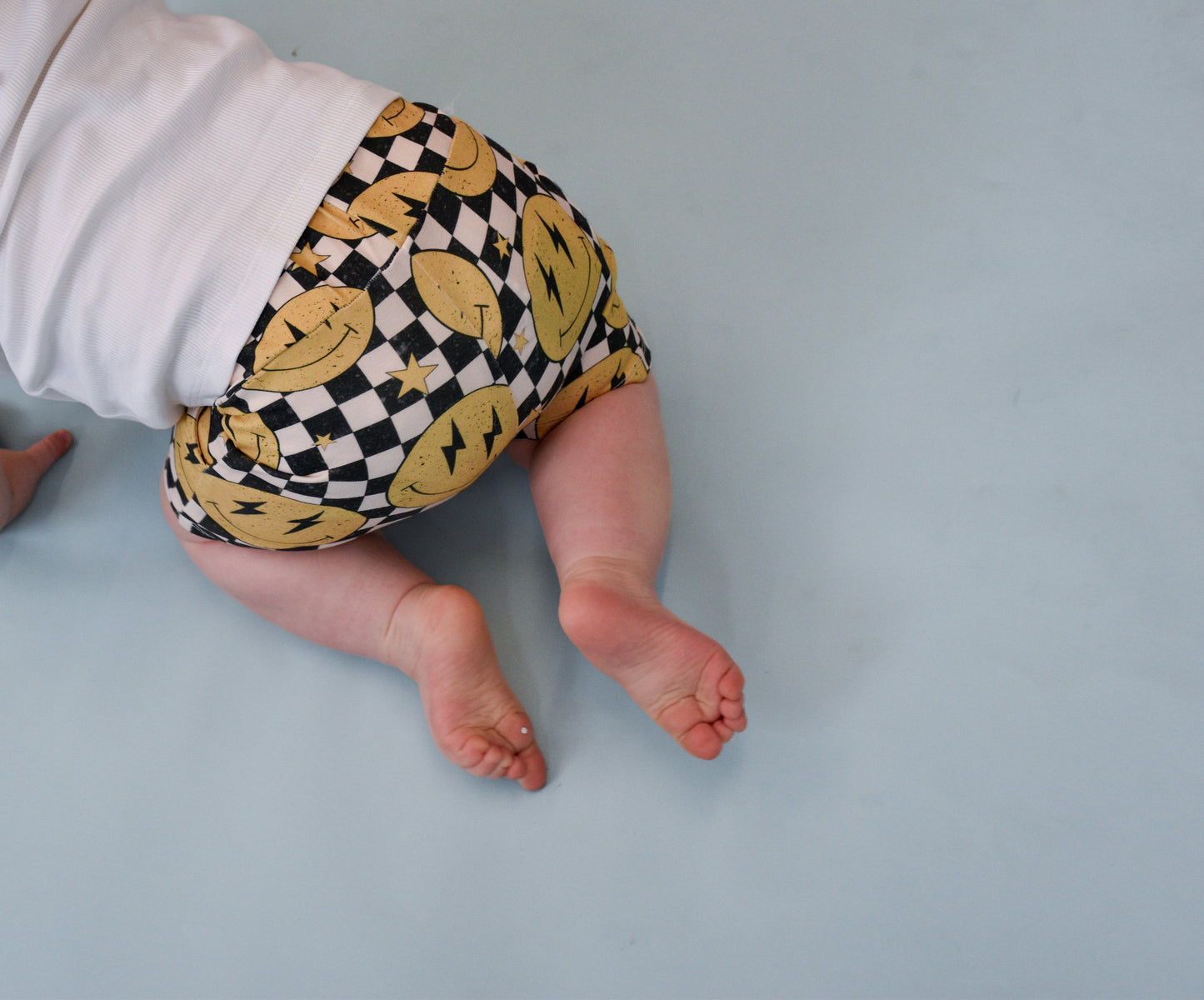 Pre Made Yellow Smiley Jogger Shorts