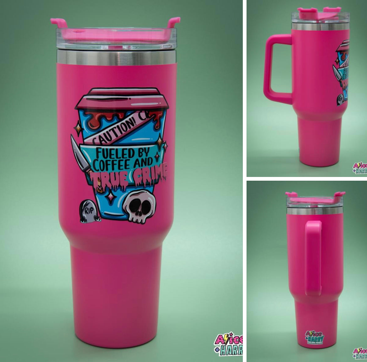 Coffee and Crime Thermal 40oz Large Flask