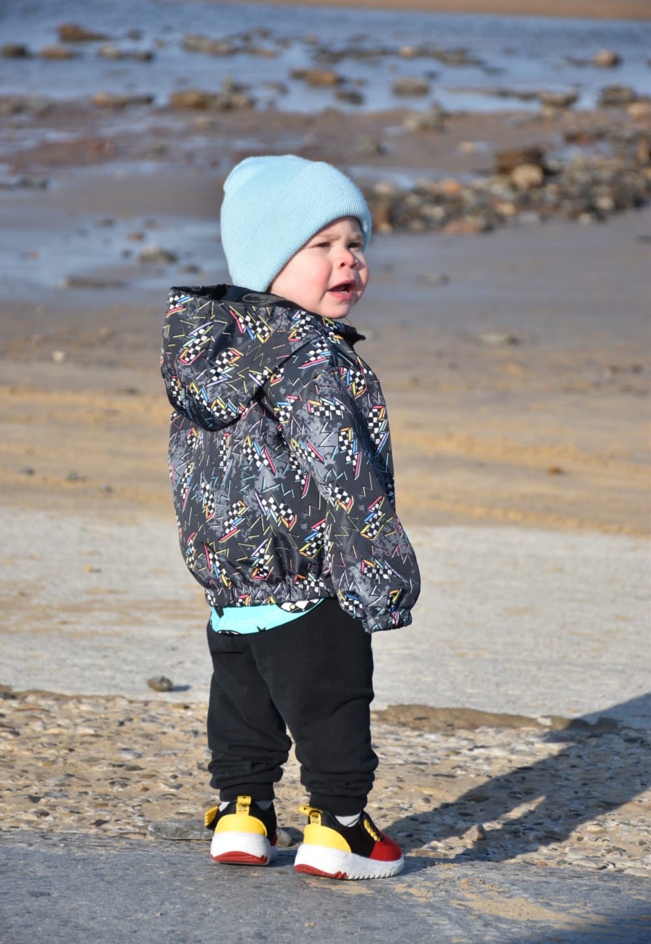 Grey Bolts Windbreaker