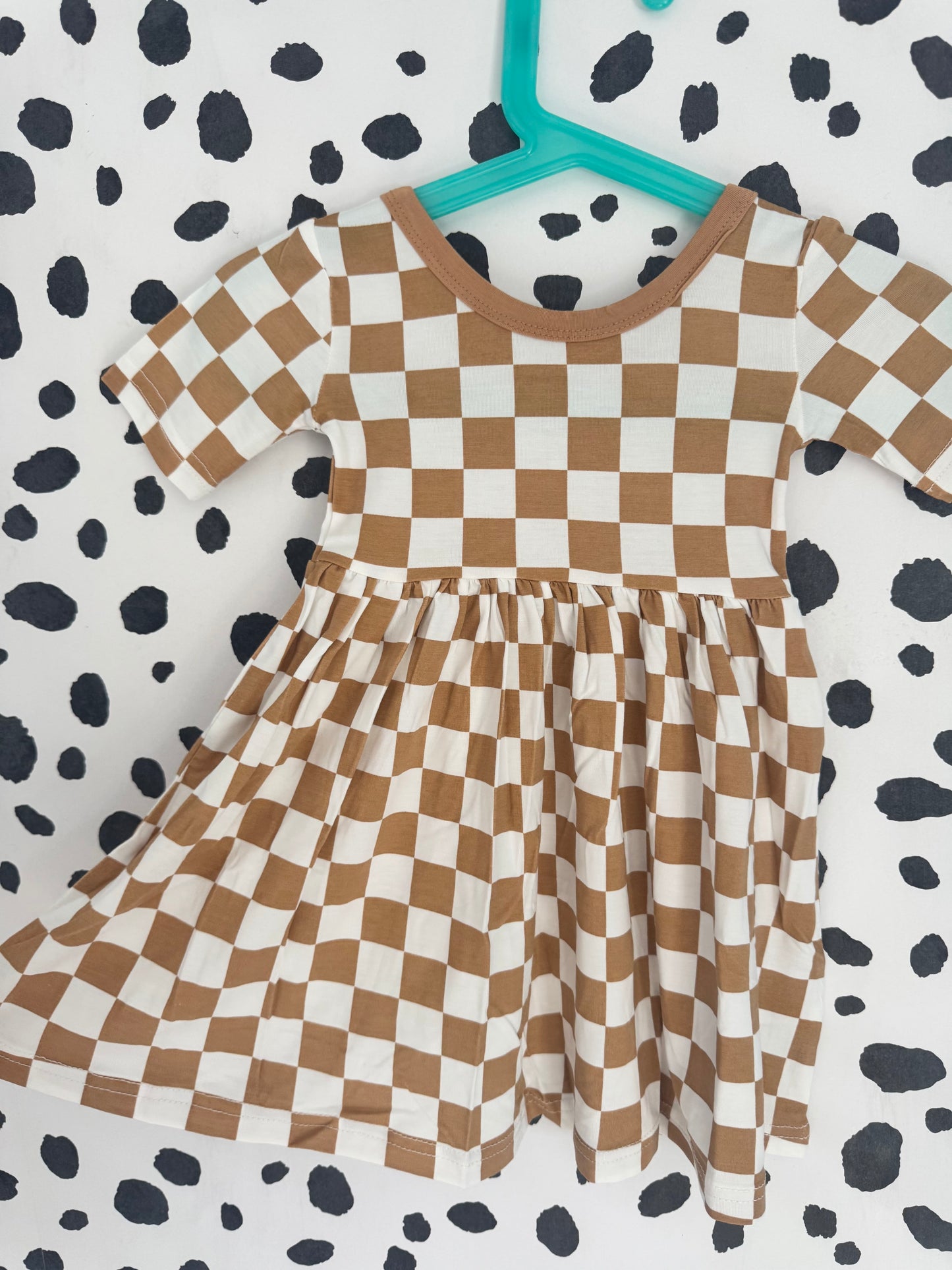 Pre Made Lightweight Ochre Check Summer Dresses
