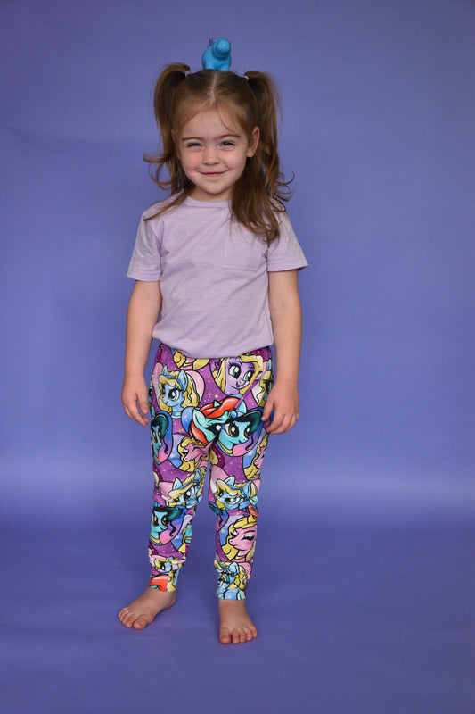 Pre Made Princess Ponies Kids Baggy Harems – Magical Unicorn Print, Comfy & Colourful