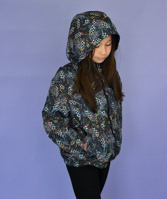 Grey Bolts Windbreaker