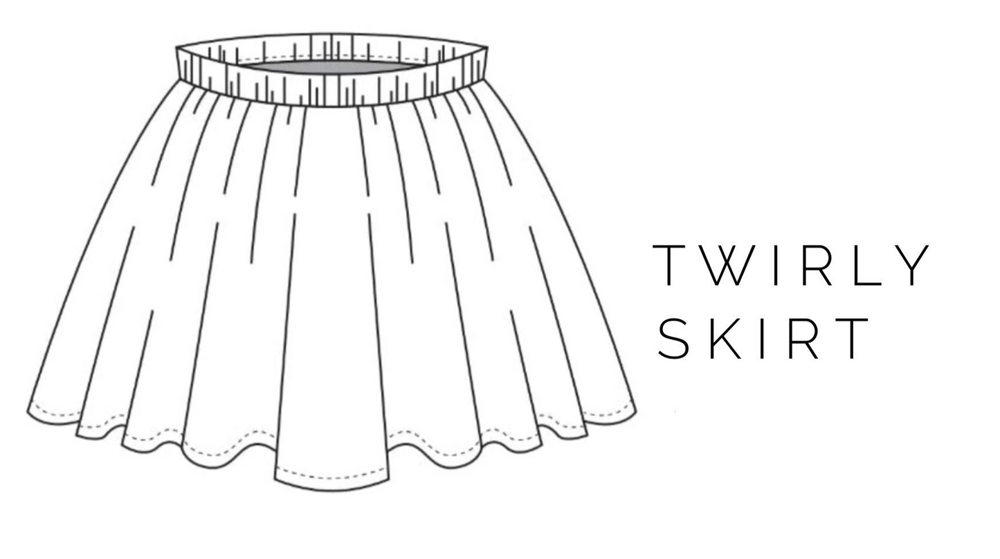 Blue Sharks Twirly Skirt