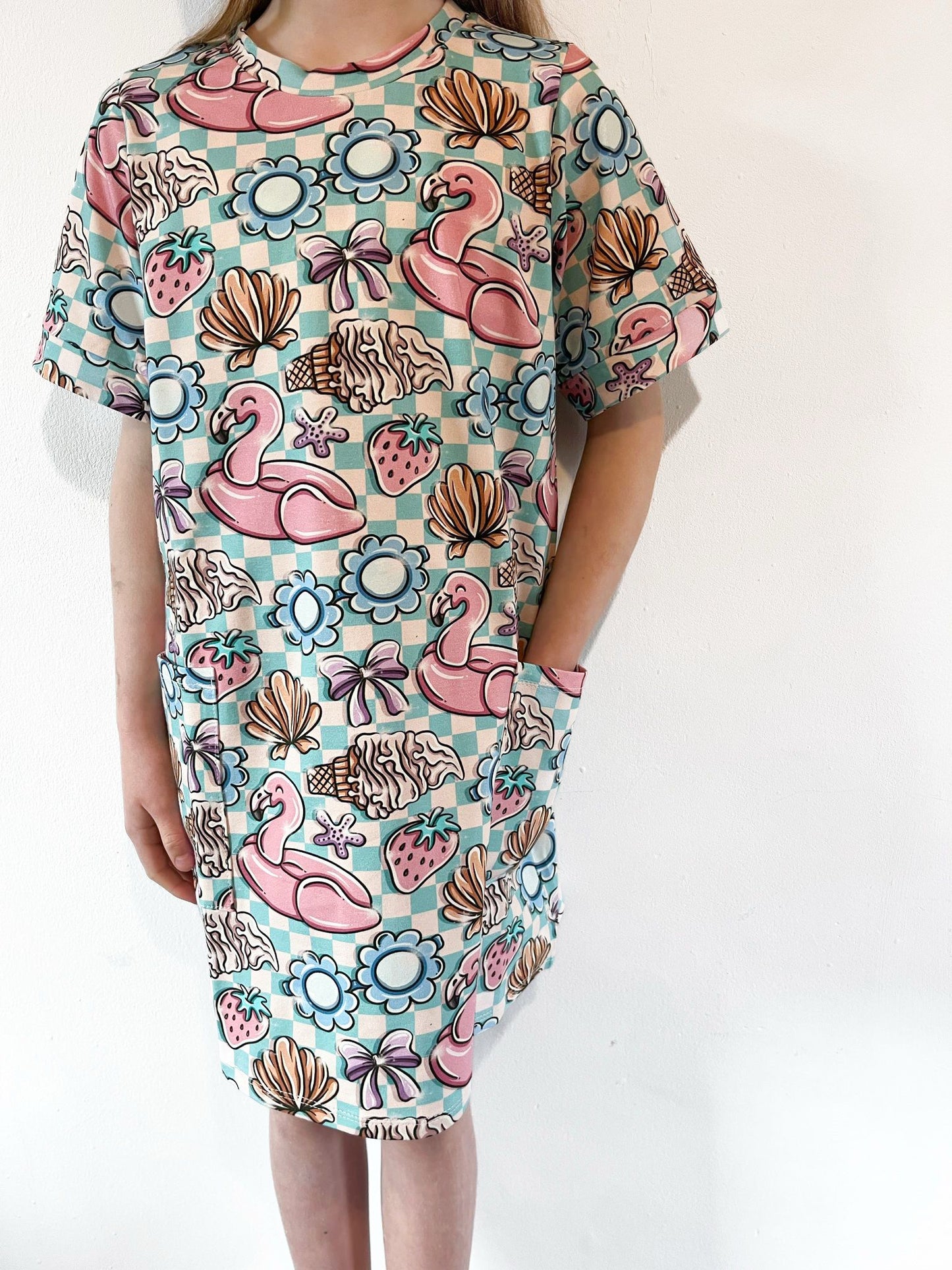 Pastel Summer Smock Dress - Ready Made