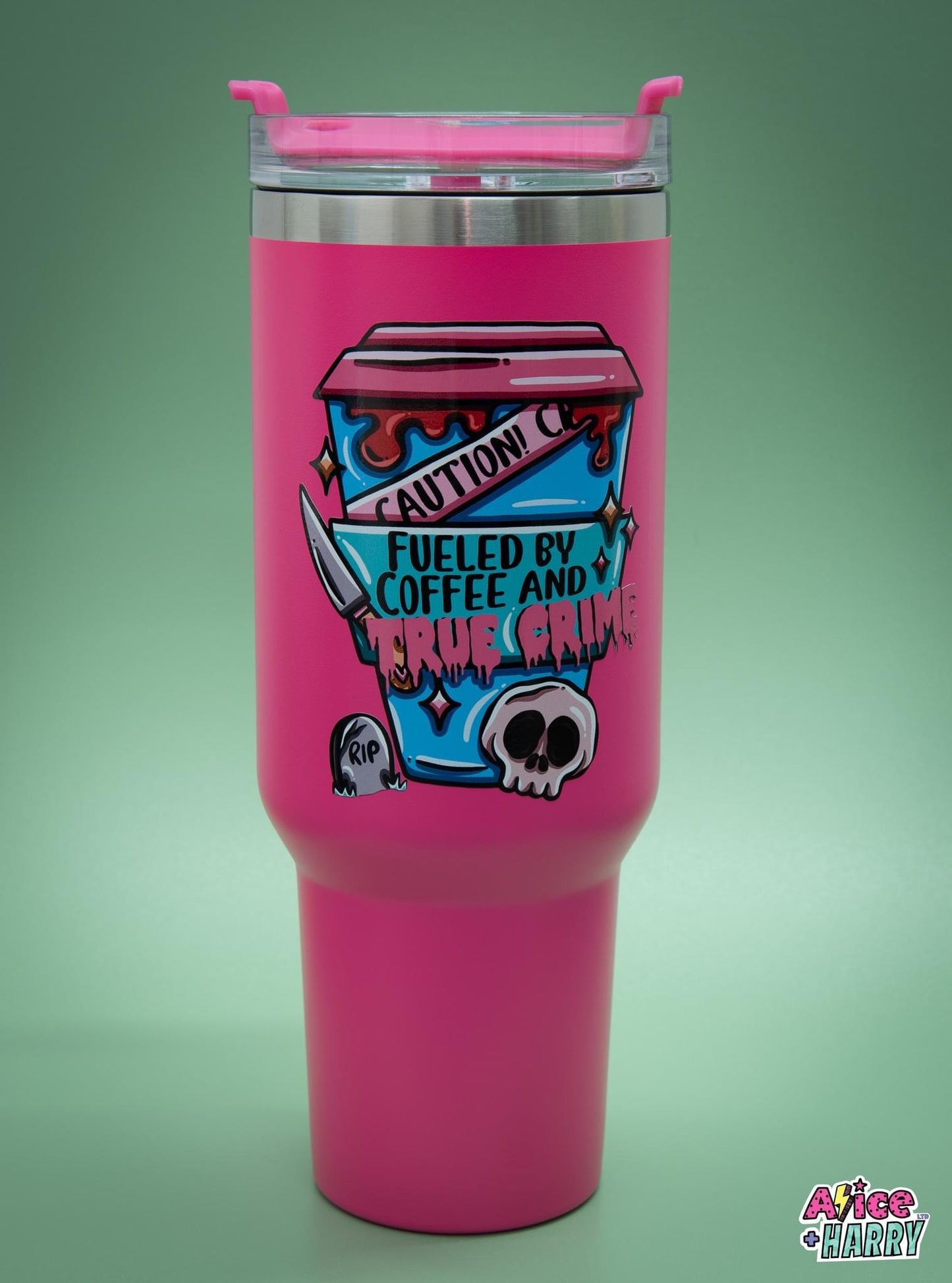 Coffee and Crime Thermal 40oz Large Flask