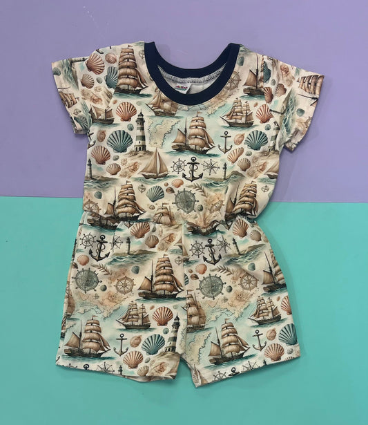 Pre Made Ocean Voyage Playsuit