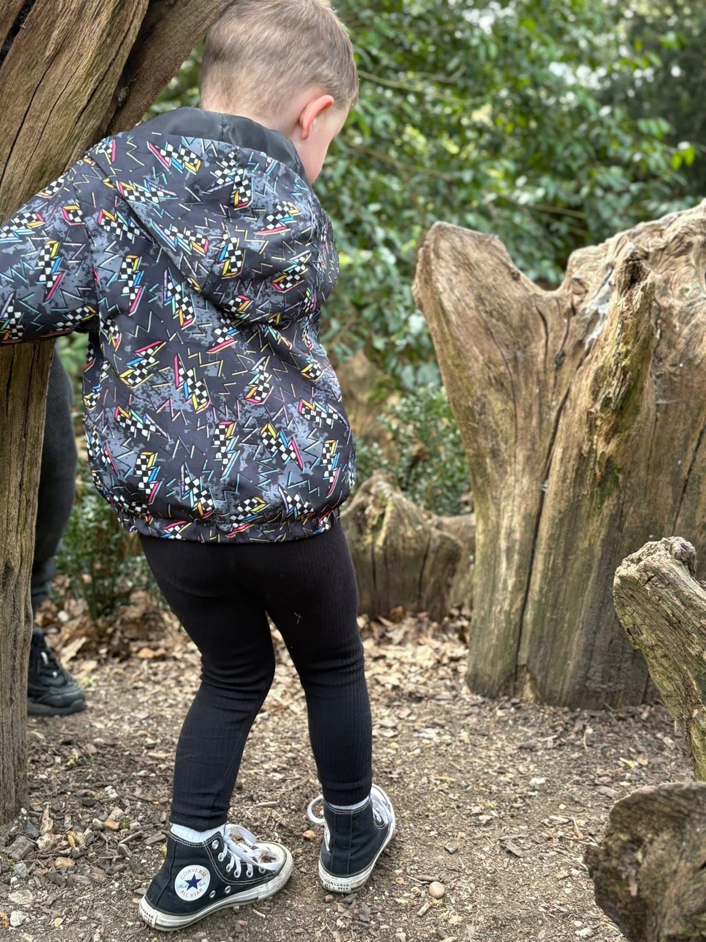 Grey Bolts Windbreaker