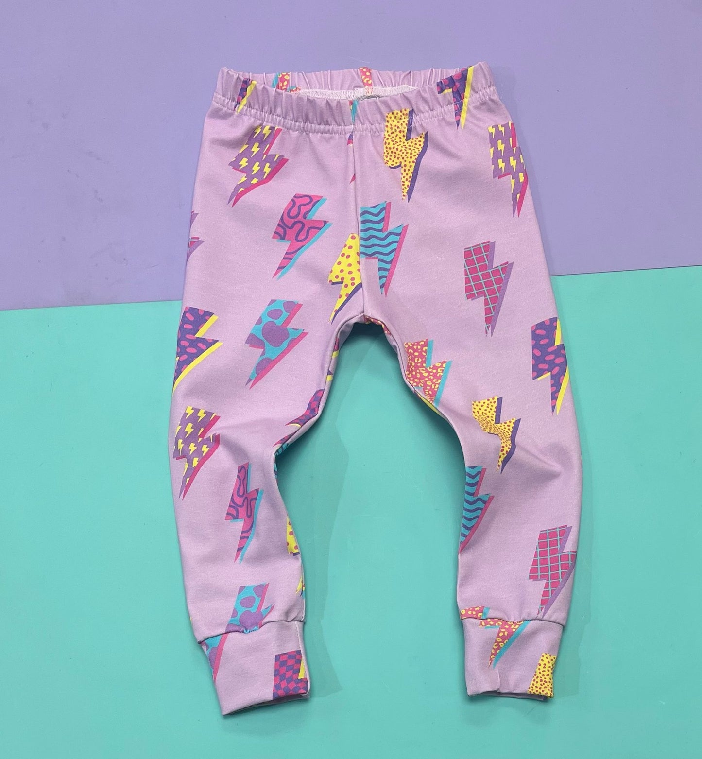 Pre Made Lilac Bolts Leggings