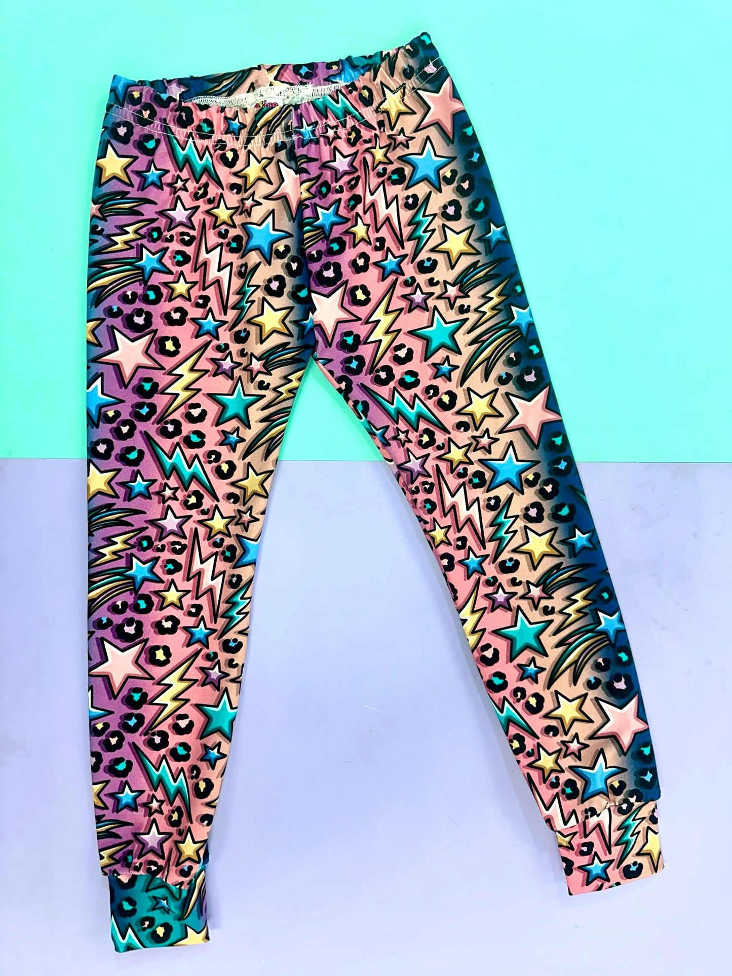 Pre Made Ombre Stars and Bolts Leggings