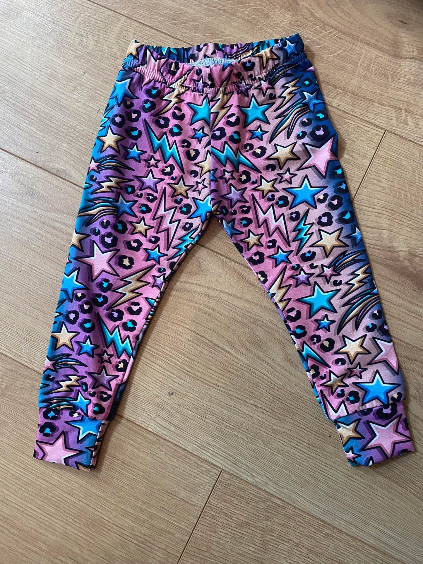 Pre Made Ombre Stars and Bolts Leggings