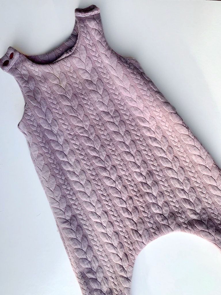 Cable Knit Overall Rompers