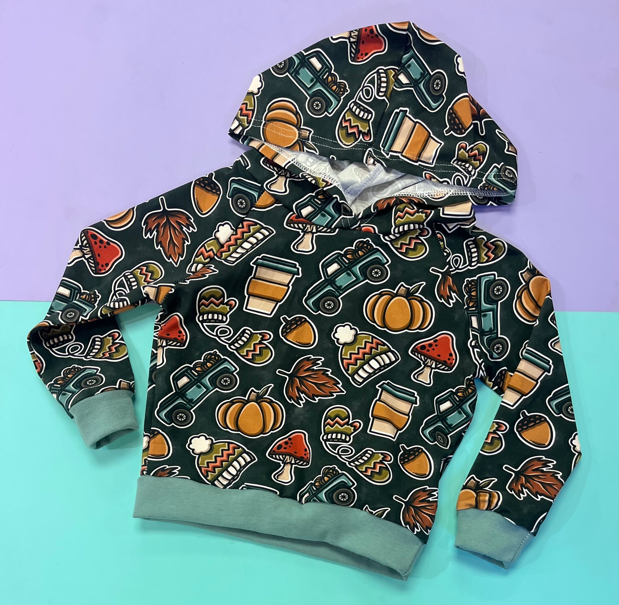 Pre Made Autumn Stickers Pullover Hoodies