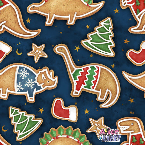 Gingerbread Dino’s Bandana Bib