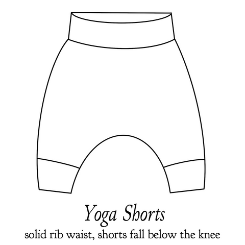 Childrens Yoga Shorts (Bigger Sizes, up to 9-10y)