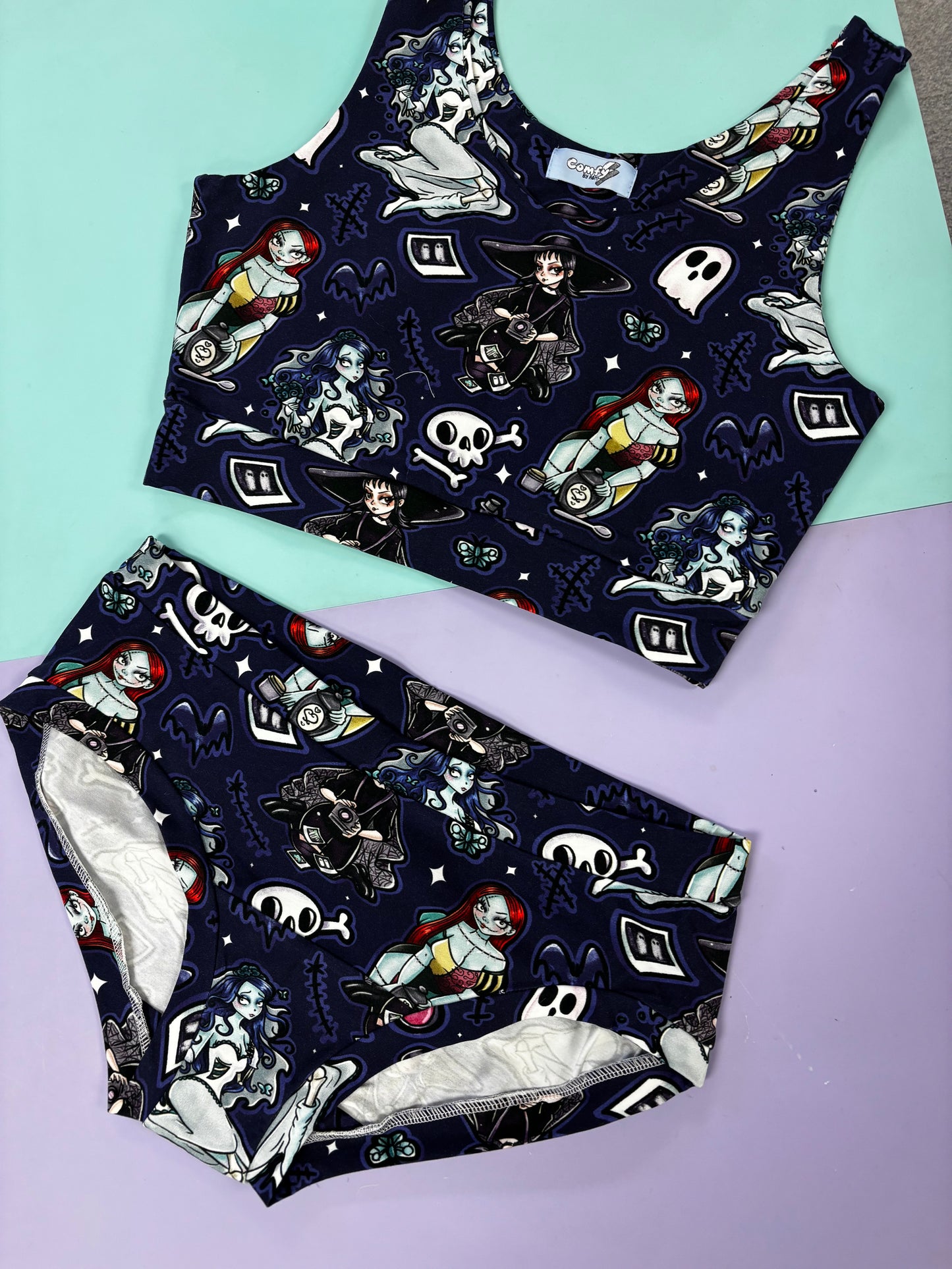 Comfy Adult Crop Top - Spooky Babe - Ready Made