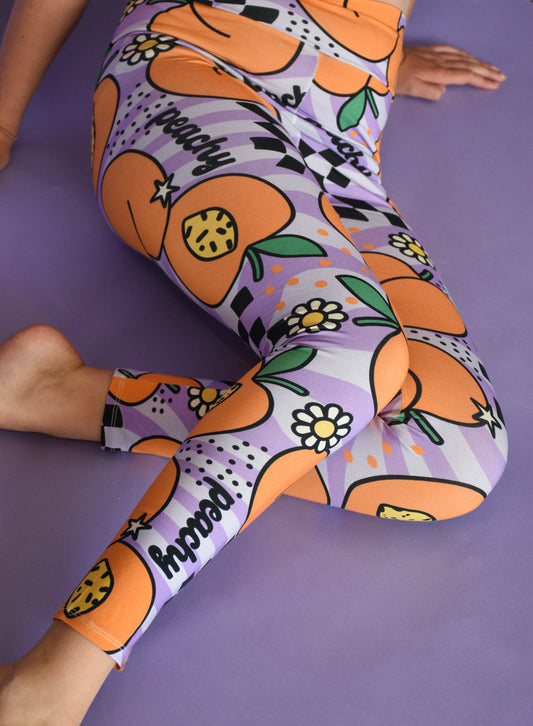 Pre Made Comfy Adult Leggings - Peachy