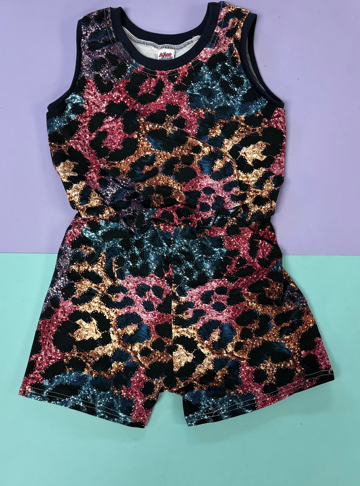Glitter Leopard Playsuit