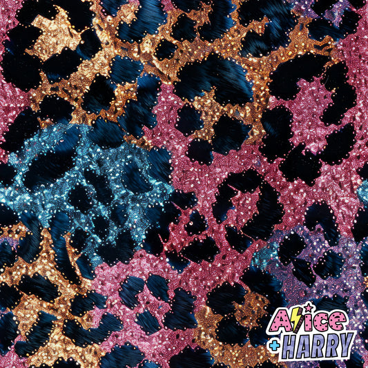 Glitter Leopard Blankets