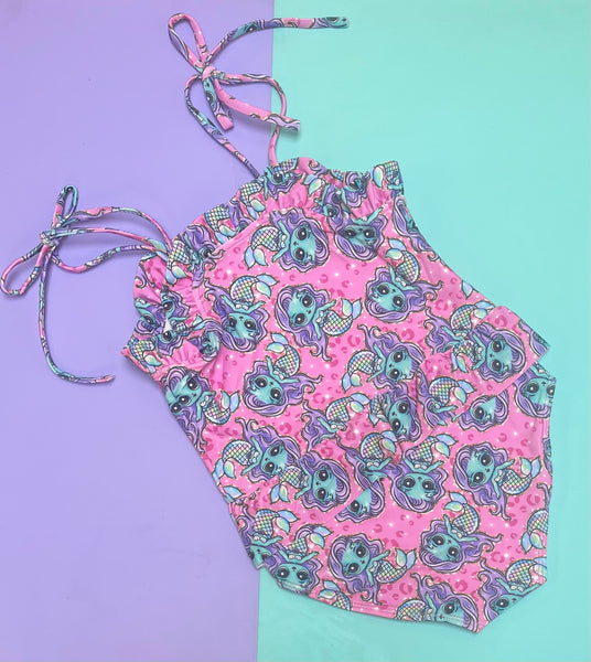 Children’s One Piece Swimming Costume Minty Mermaids