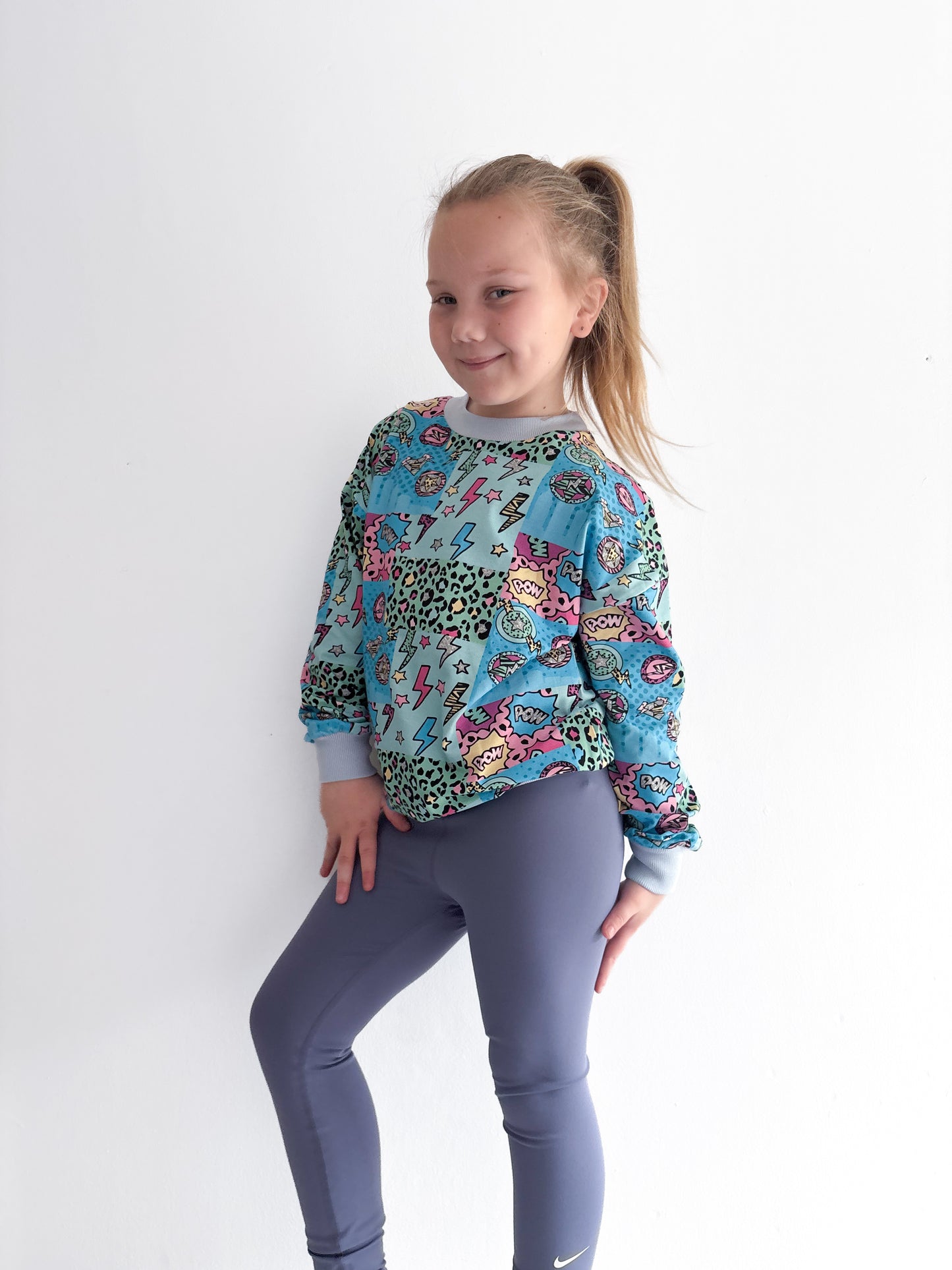 Pre Made Patchwork Pow Slouchy Sweater