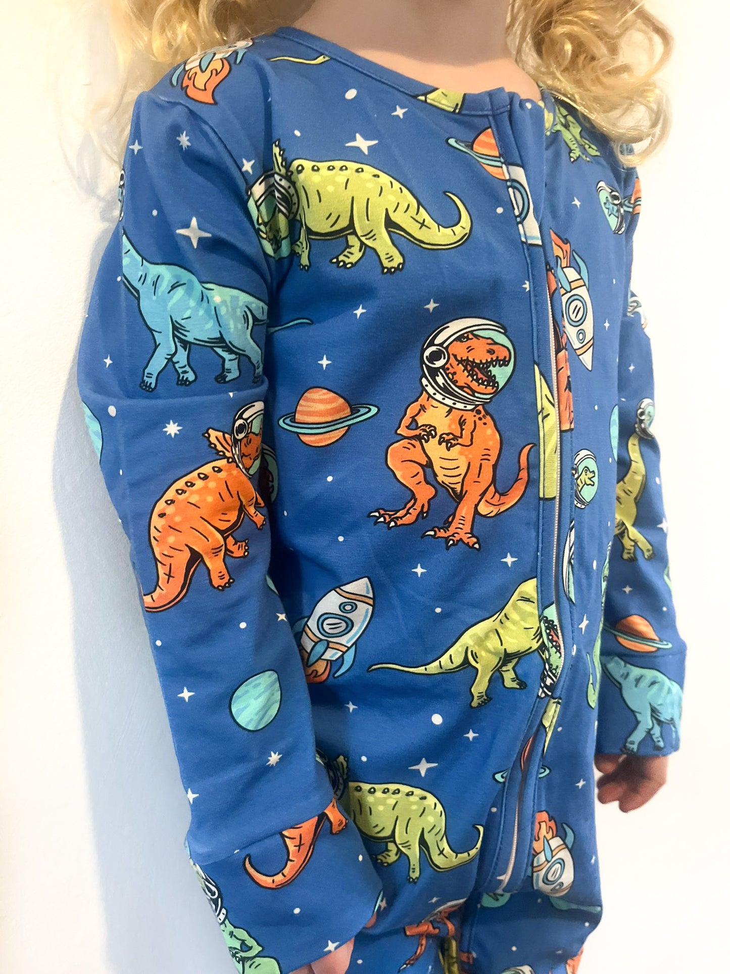 Ready To Post Spacesaurus Standard Jersey Zipped Sleepsuits