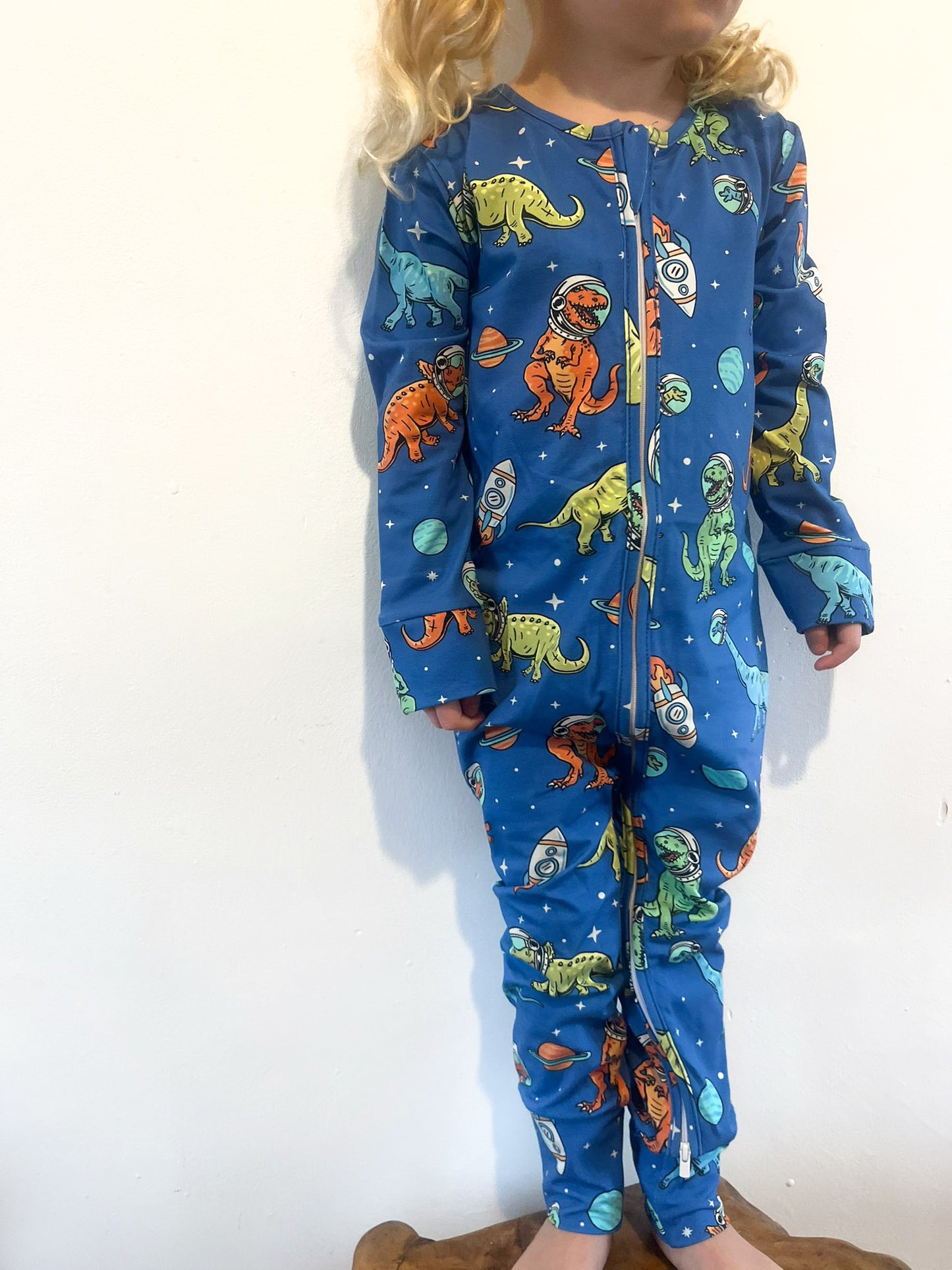 Ready To Post Spacesaurus Standard Jersey Zipped Sleepsuits