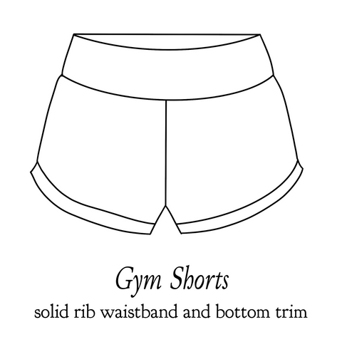 Childrens Gym Shorts (Sizes, up to 5-6y)