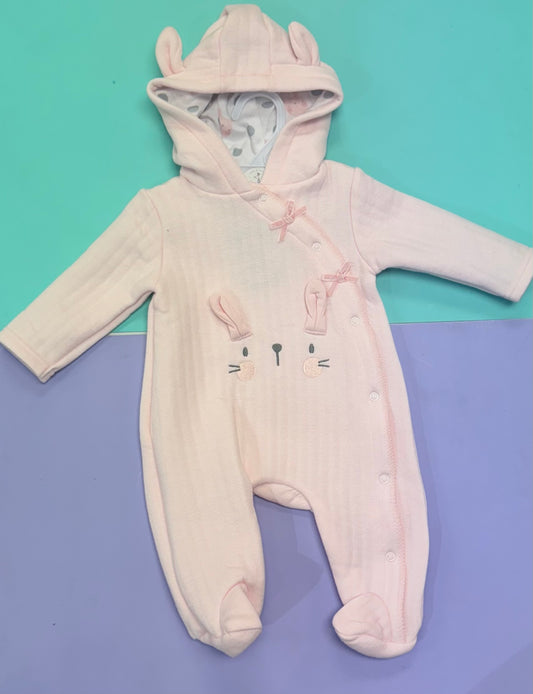 Ready To Post Pink Bunny Pramsuit