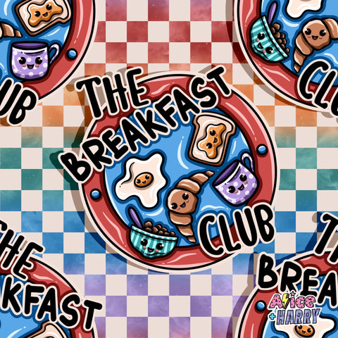 Rainbow Check Breakfast Club Bandana Bib