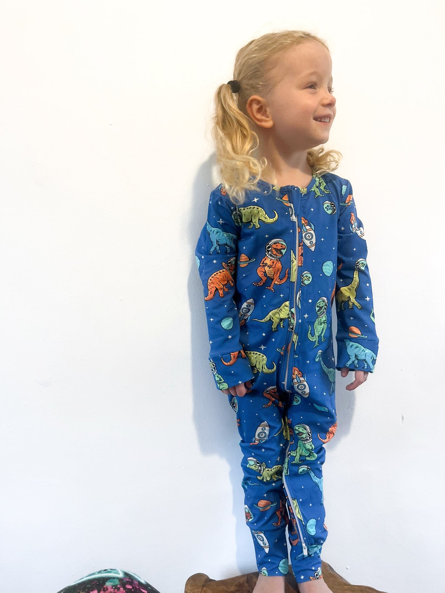 Ready To Post Spacesaurus Standard Jersey Zipped Sleepsuits