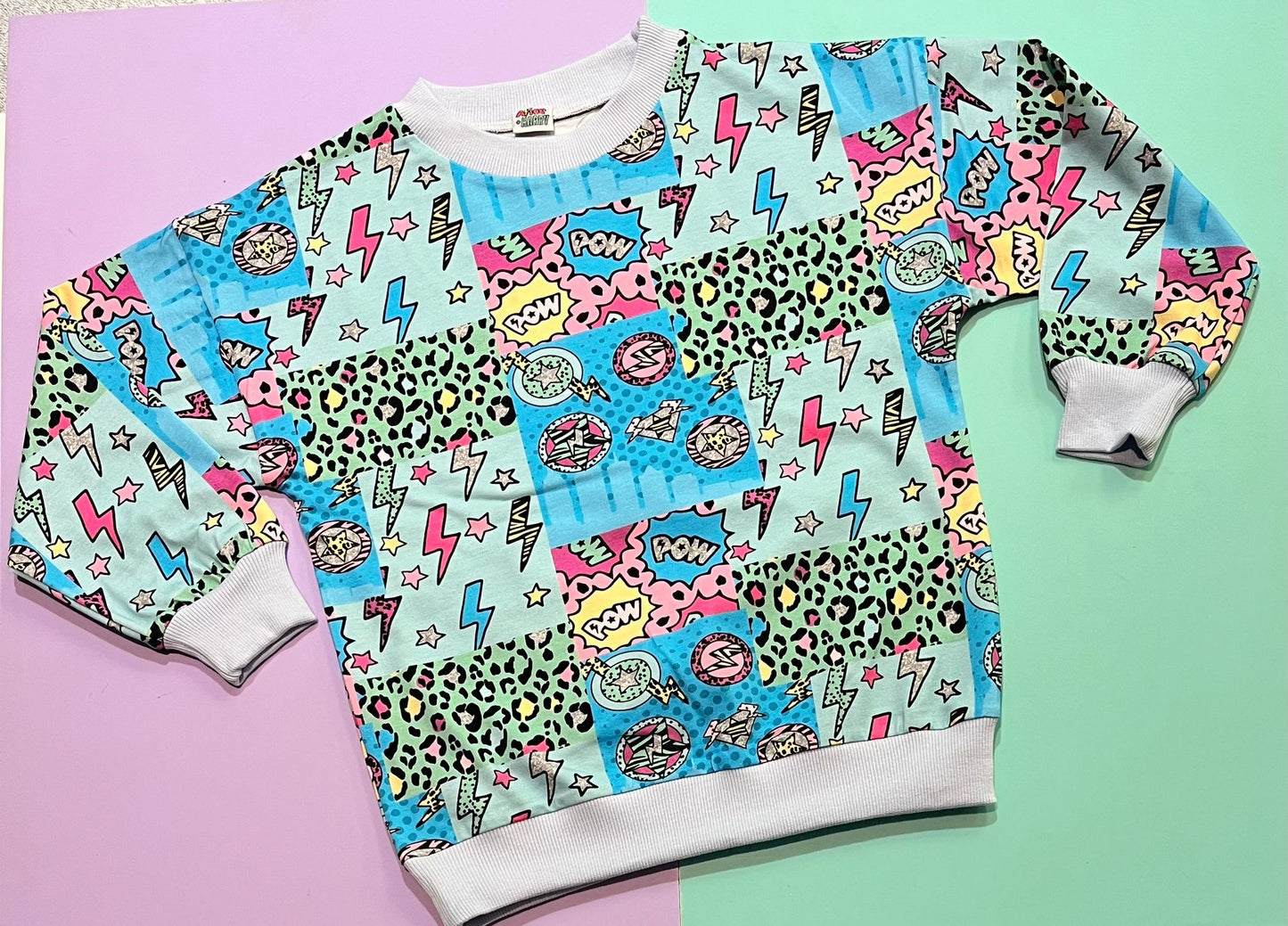 Pre Made Patchwork Pow Slouchy Sweater